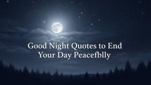 40 Good Night Quotes – Heartfelt, Friendly & Truly Soothing