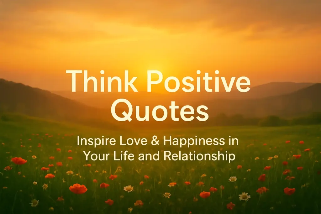 50 Think Positive Quotes – Inspire Love & Happiness in Your Life and Relationship