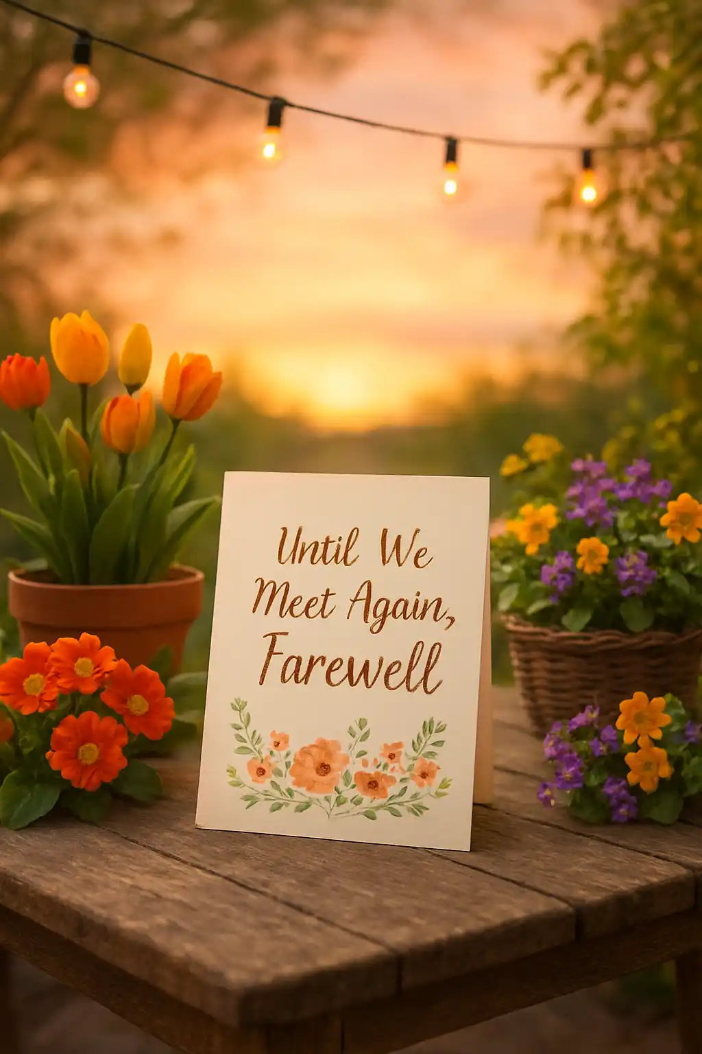 heartfelt greeting card for farewell moments
