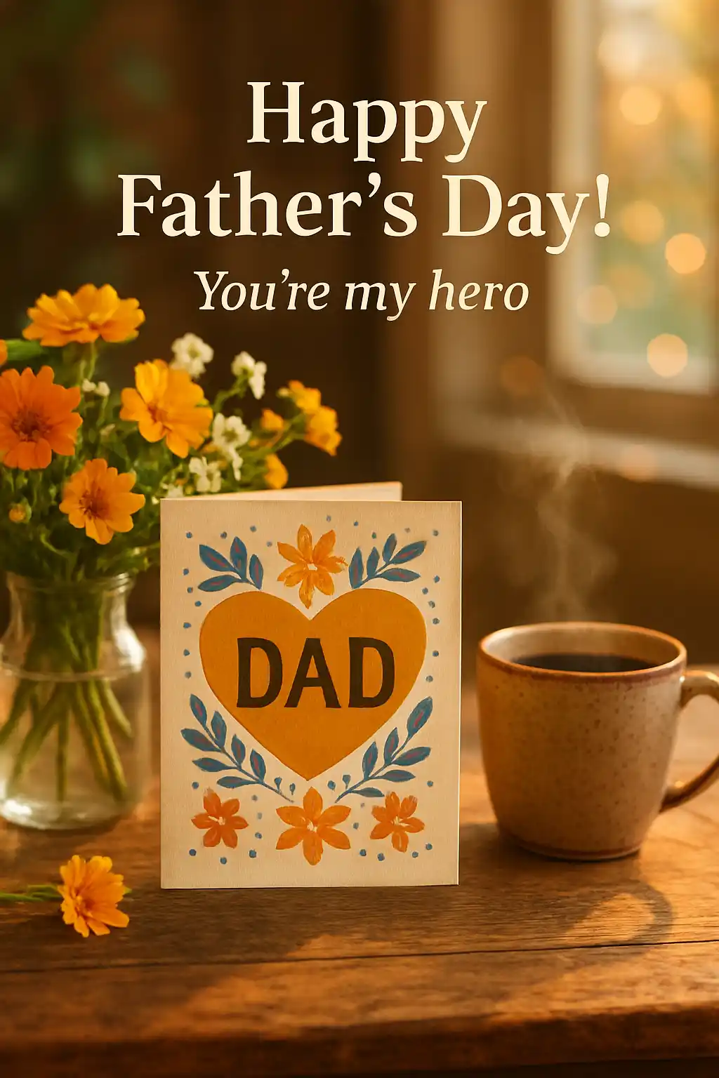 beautiful greeting card for dad wishes